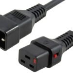 Powercord C19 IEC Lock - C20  black 2m, PC1285 Powercord  C19 IEC Lock - C20 black 2m, PC1285