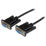 2M BLACK DB9 NULL MODEM CABLE SERIAL NULL MODEM CABLE BLACK