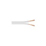 Speaker cable, 10m, 2x1,5mm  white cable diameter 2 x 1,5  mm? CCA cable: 2x30/0,25 mm, outer: 3,1x6,5 mm .