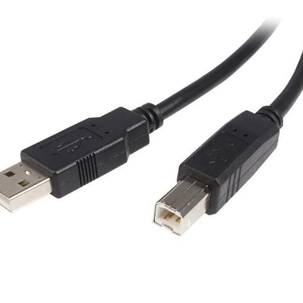2M USB 2.0 A TO B CABLE - M/M 2m USB 2.0 A to B Cable -  M/M, 2 m, USB A, USB B, 2.0, Male/Male, Black
