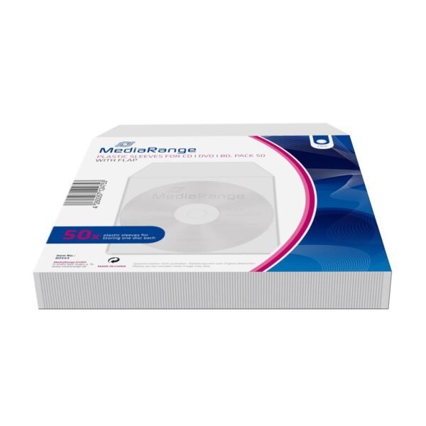CD/DVD Storage Media Case 50pcs, Plastic, Grey