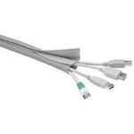 Cablesock W/hook and loop 2m Tube dimameter: 2-4cm Silver