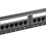 CAT6 24 port 19"  Patch Panel, unshielded, Black internal connection technology for LSA insulation displacement terminals