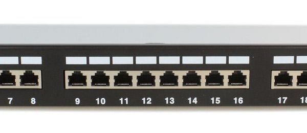 19" FTP. 6 patch panel 24 port Krone IDC, Black  color ADSL terminals.