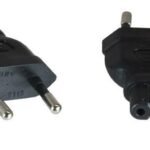 Power Adapter EU Plug M - C7 F Europlug - C7 female, Black