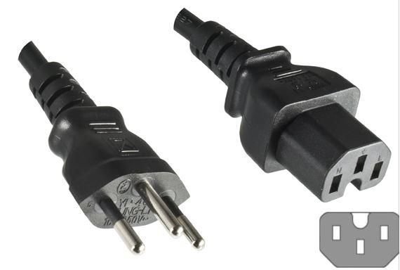 Img_25425353.jpg Power Cord Swiss - C15 1.8m Power Swiss Type J - C15 H05V2V2-F 3 x 1mm? - Image 1