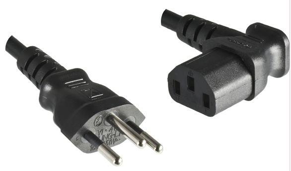 Img_25425355.jpg Power Cord Swiss - C13 90?1.8m Swiss Type J to angled C13 H05VV-F 3 x 0.75mm? - Image 1