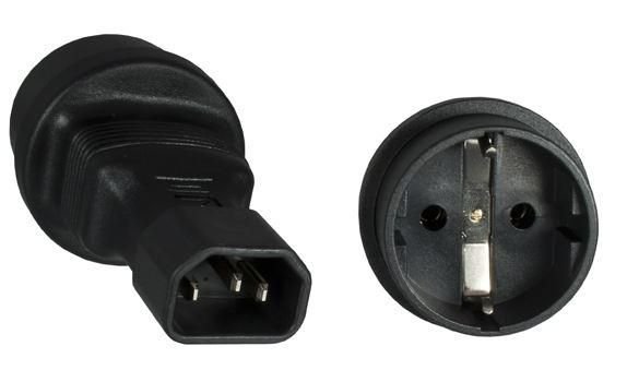 Img_25425361.jpg Power Adapter C14 - Schuko M-F IEC 60320-C14 - CEE 7/7 M-F Black - Image 1