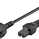 Power Cord DK EDB to C15 1.8m DK IEC 320 EDB to C15  black H05VV-F 3Gx0.75mm2