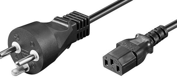 PowerCord DK 10m IEC320 Black H05VV-F 3Gx1.5mm2