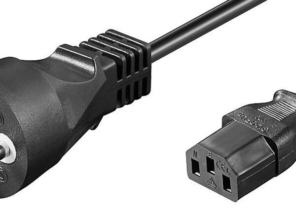 PowerCord DK 10m IEC320 Black H05VV-F 3Gx1.5mm2