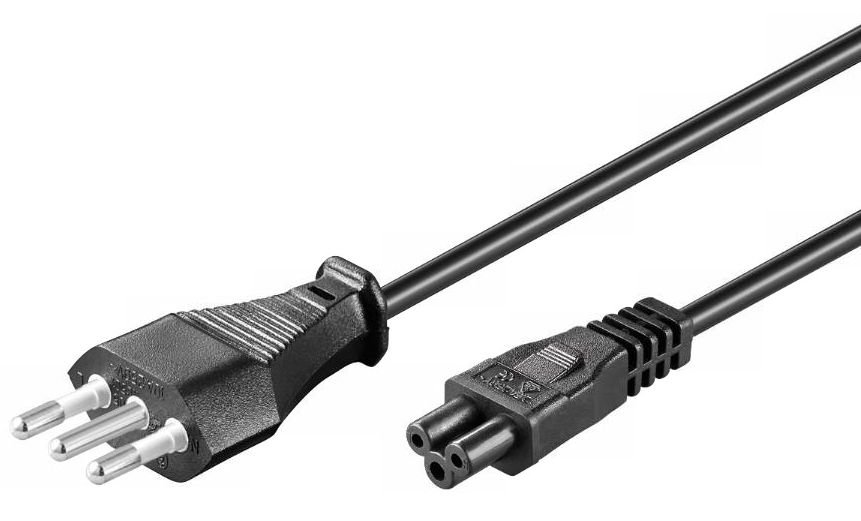 Img_25425401.jpg Power Cord Italy - C5 3m - IMQ Approved Black, H05VV-F3x0.75mm2 CU - Image 1