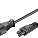 Power Cord Italy - C5 1.8m -  IMQ approved Black, 10A  H05VV-F3x0.75mm2 CU,