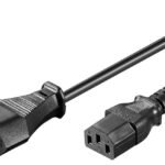 Power Cord Italy - C13 1.8m -  IMQ approved Black,  H05VV-F3x0.75mm2 CU