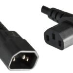 Power Cord 1.8m Extension C13-C14, Angled, Black. 0.75 mm?