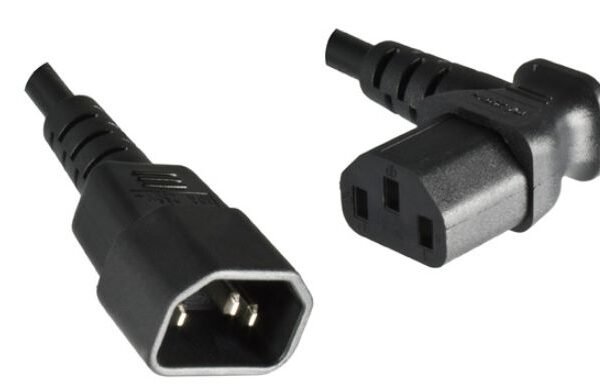 Power Cord 1.8m Extension C13-C14, Angled, Black. 0.75 mm?