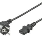 Power Cord CEE 7/7 - C13 2m Angled Connector Schuko H05-VV-F3G m 0,75mm3