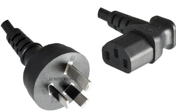 Img_25425497.jpg Power Cord AUS to C13 1.8m Australia Type I to C13 Angled H05VV-F 3 x 0.75mm? - Image 1