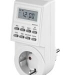 Digital day & week timer clock 12- or 24h display incl. back-up battery, child protection