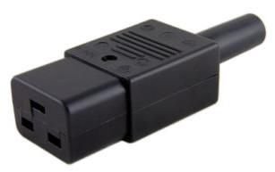 Img_25426521-1 IEC Power Adaptor C19 Plug C19 Socket, Straight, Black 16A 250V - Image 1