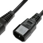Powercord C13 IEC Lock - C14  black 1,5m, PC1003 Powercord  C13 IEC Lock - C14 black 1,5m, PC1003