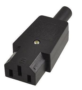 Img_25426529.jpg IEC Power Adaptor C13 Plug C13 Socket, Straight, Black 10A 250V - Image 1