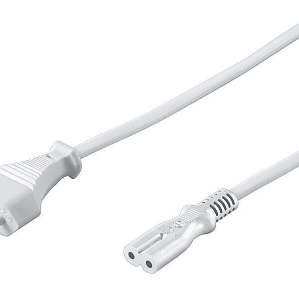 Power Cord Notebook 1.5m White PE030715W, 1.5 m,  Male/Female, White