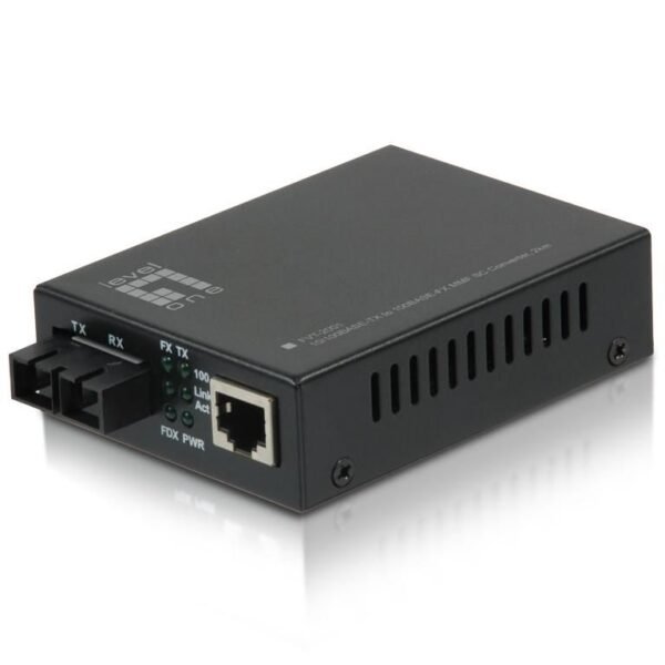 10/100BASE-TX to100BASE-FX MMF RJ45 to SC Fast Ethernet  Media Converter, Multi-Mode Fiber, 2km, 100 Mbit/s, 10Base-T,100Base-TX,