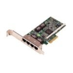 CRD NTWK PCIE QP 1G BCOM V2 HY7RM, Internal, Wired, PCI  Express, Ethernet, 1000 Mbit/s, Green