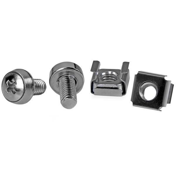 Img_25680903.jpg M6 CAGE NUTS & SCREWS 50 Pkg M6 Mounting Screws and Cage Nuts for Server Rack Cabinet, Screw, Silver, 230 g, 50 pc(s), 14.3 cm, 121 - Image 1