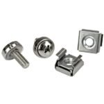 M5 CAGE NUTS & SCREWS 100 Pkg M5 Mounting Screws  and Cage Nuts for Server Rack Cabinet, Screw, Silver, 420 g, 100 pc(s), 15 cm,