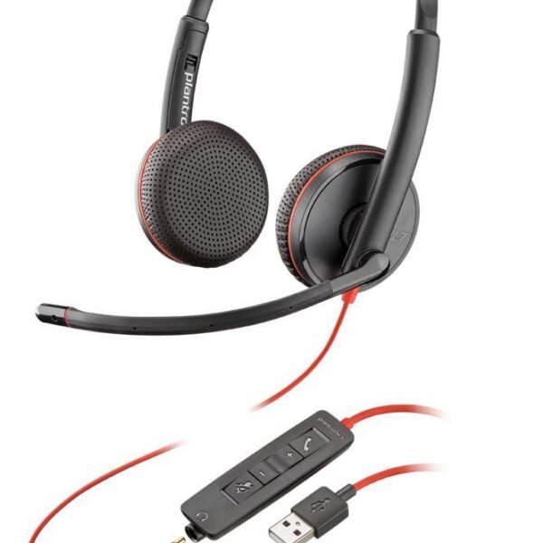 re C3225 Headset Head-band  Black re C3225, Headset,  Head-band, Office/Call center, Black, Binaural, Volume +,Volume -