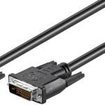 DVI-D 24+1-pin 1m M-M Black Full HD 1080p, Dual Link, HDTV Resolution max.: 2560 x 1600 Pixel, 60Hz