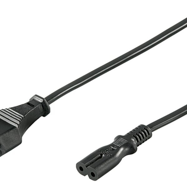 Power Cord CEE 7/16 - C7 1.8m Black, 2.5A, 250V H03VV-F2x0.75mm2 CU, Male-Female