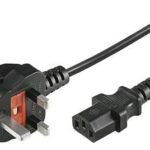 Power Cord UK Type G - C13 3M UK Type G, BS 1363 - C13 H05VV-F 3Gx1mm2, 10A