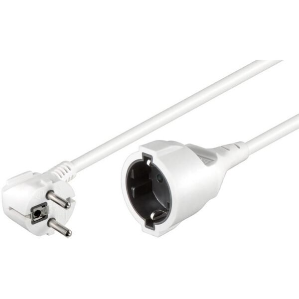 Schuko power extension  M-F 3m Type F CEE 7/7-Type F CEE 7/4 3Gx1.5MM2, 16A, 250V, White