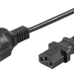 Power Cord CEE 7/7 - C13 1m Black, H05VV-F3x0.75mm2 CU, Male-Female