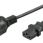 Power Cord CEE 7/7 - C13 10m Black, H05VV-F3x1mm2 CU, Male-Female