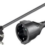 Schuko power extension  M-F 3m Type F CEE 7/7-Type F CEE 7/4  3Gx1.5MM2, 10 A, 250V, Black