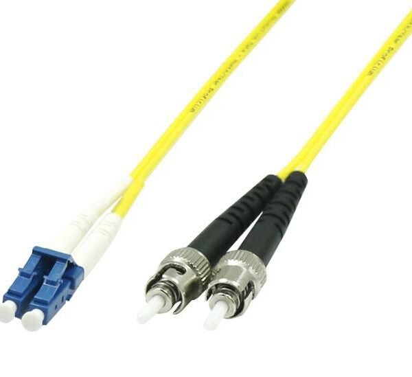 Fiber Patch Cable -  LC/UPC-ST/UPC 1m OS2 SM  Duplex LSZH OD: 2mm, 0.3db Yellow