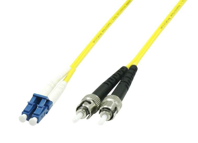 Img_25995941.jpg Fiber Patch Cable - LC/UPC-ST/UPC 1m OS2 SM Duplex LSZH OD: 2mm, 0.3db Yellow - Image 1