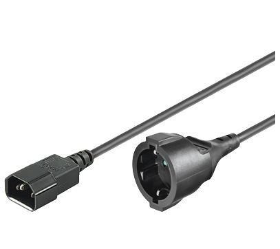 Img_25996029.jpg Power Cord C14 -Schuko M-F 2m 2m. 3Gx1MM2, 10/16A 250V - Image 1