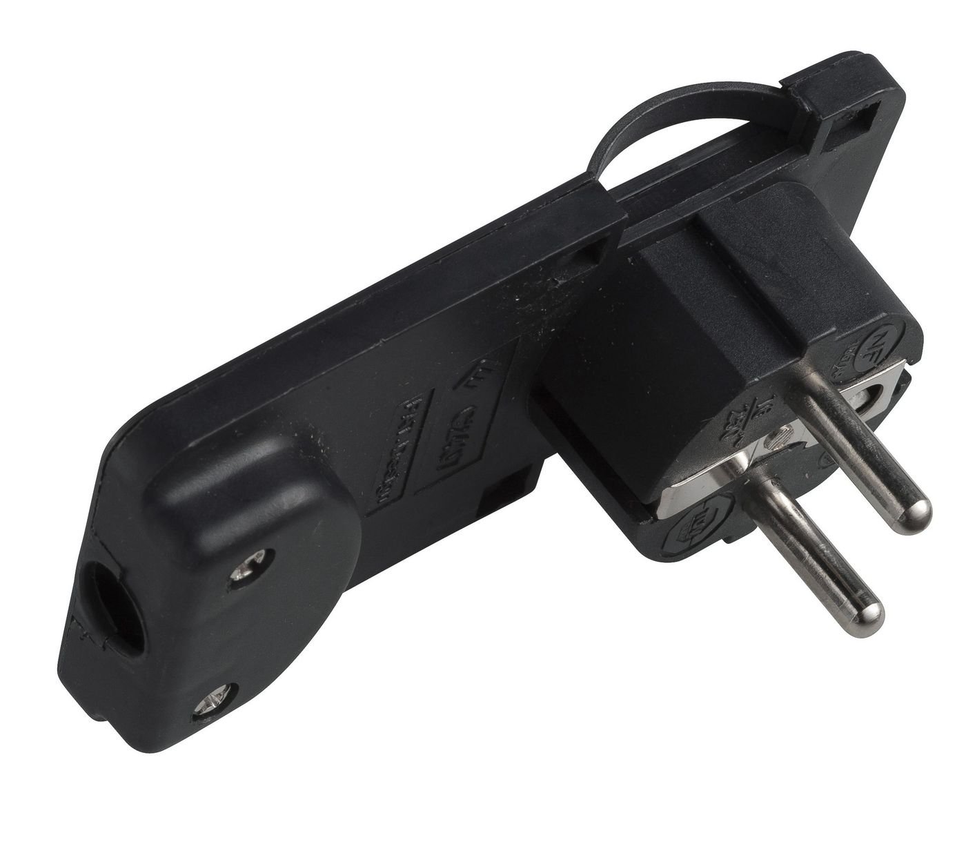 Img_26155972.jpg Schuko Angled Power Plug Black, Form : Flat - Image 1