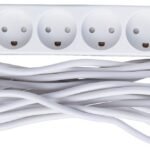 5-way Danish Power Strip 5m With Earth, without ON/OFF  Switch