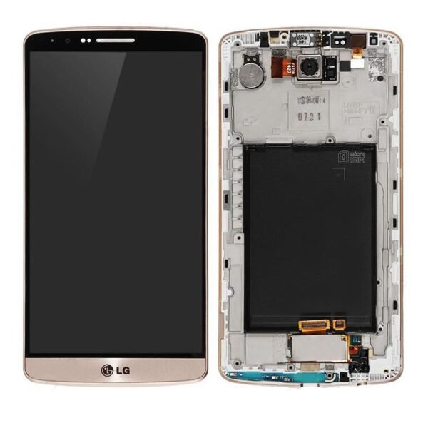 LCD Screen and Digitizer with  Front Frame Assembly Gold for  LG G3 D850 Digitizer with Front Frame Assembly Gold