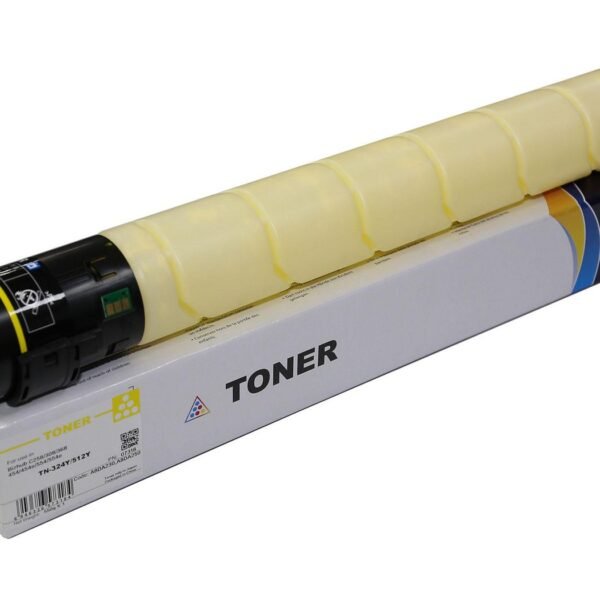 TN-324Y TonerTN-512Y Toner 26K Konica Minolta Bizhub C258, C308, C368, C454, C554, C454e, C554e