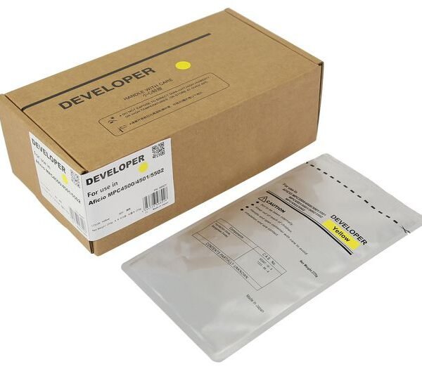 Yellow Developer chemical Ricoh Aficio  MPC3500, 4500, 3001, 3501, 4501, 5501, 3002, 3502, 4502, 5502