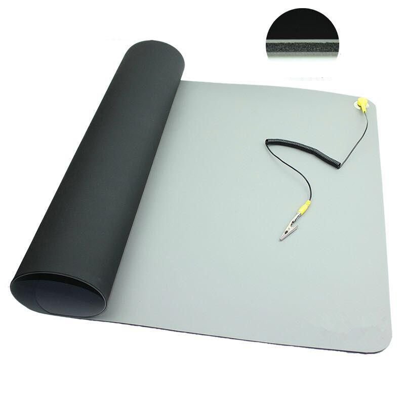 Img_26295486.jpg Anti-static Mat Gray 700x500x2mm Gray 700x500x2mm, Antistatic Blanket ESD Table Mat for Phone Tablet PC BGA Repair Work - Image 1