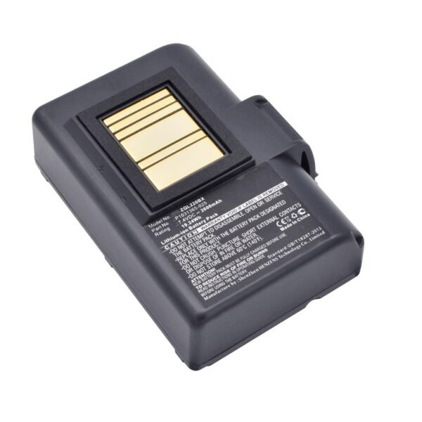 Battery for Zebra Printer 19.2Wh Li-ion 7.4V 2600mAh Black, QLN220, QLN320, ZQ500, ZQ510, ZQ520