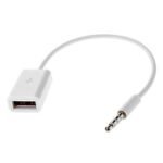 USB to mini Jack Adapter,  White